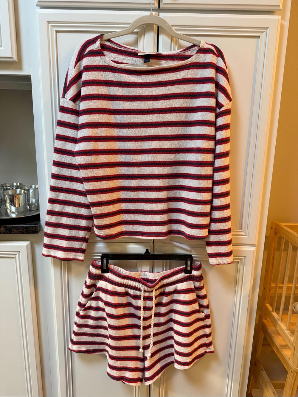Universal Thread Striped Red, White & Blue Women's Lounge Set